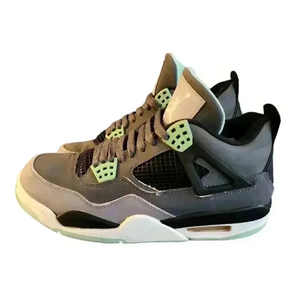 Air Jordan 4 Green Glow Gray/Green Mens 8
